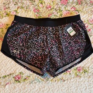 Women's Black and Pink Patterned Sleep Shorts